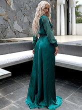 Missord Plunging Neck Belted Prom Dress